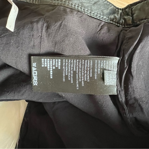 Free People black faux leather mini skirt - Picture 4 of 8